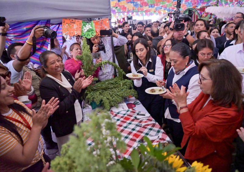 Quilehtla destaca en la muestra gastronómica “500 años nutriendo con sabor” con su platillo de crema