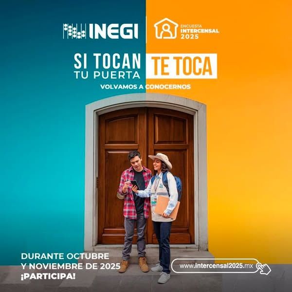 INEGI realizará Encuesta Intercensal 2025.